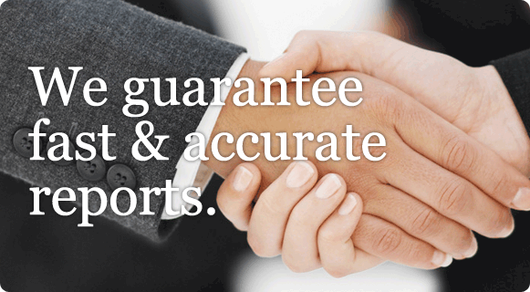 We guarantee fast and accurate reports